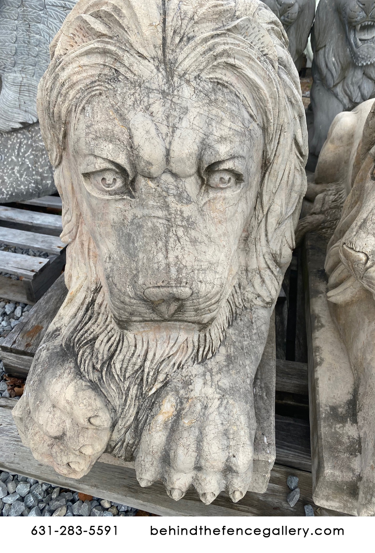 Liquidation Tan Stone Gate Guard Lions