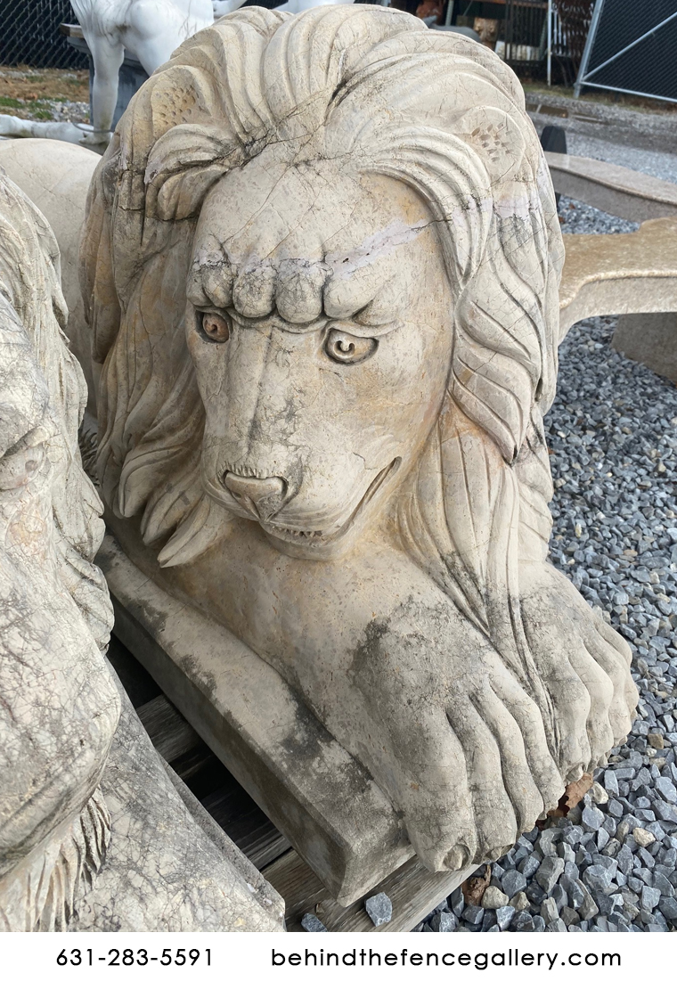 Liquidation Tan Stone Gate Guard Lions