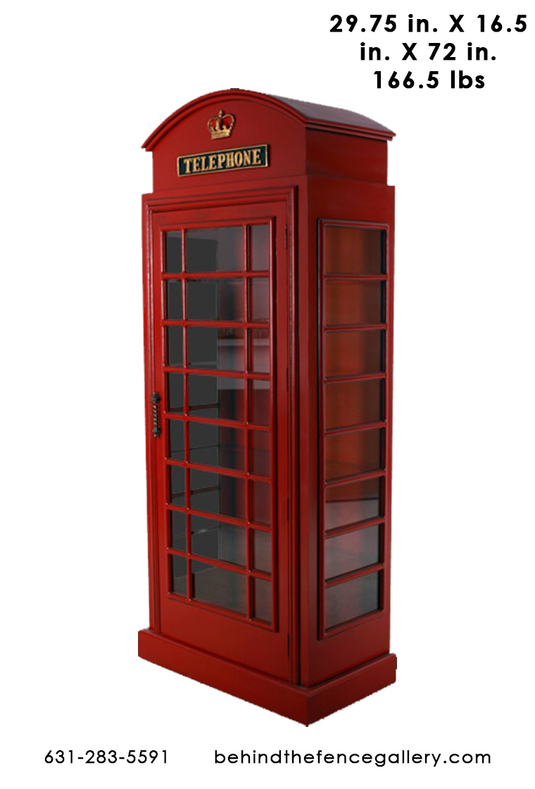 Red London Phone Booth Replica