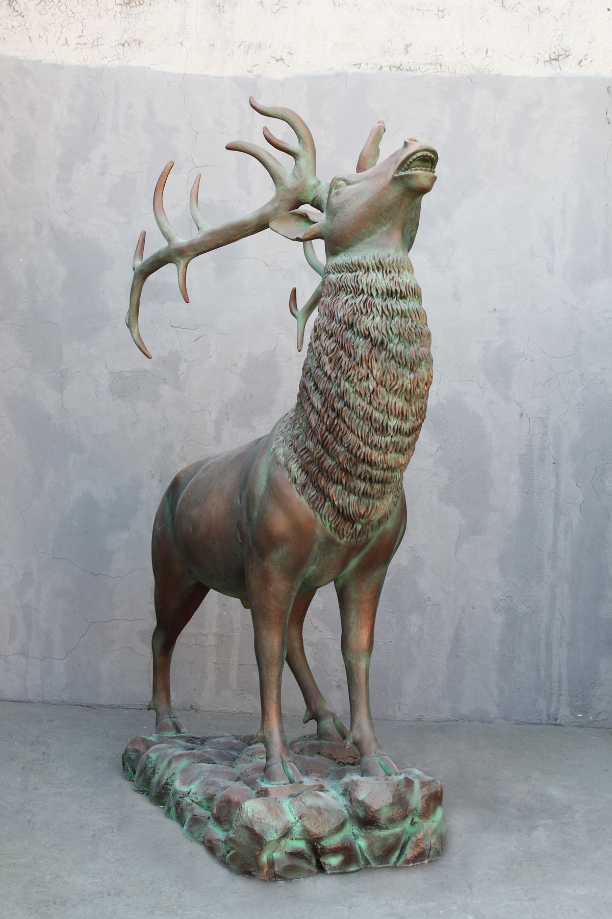 Elk in Verdi Bronze Finish - Click Image to Close