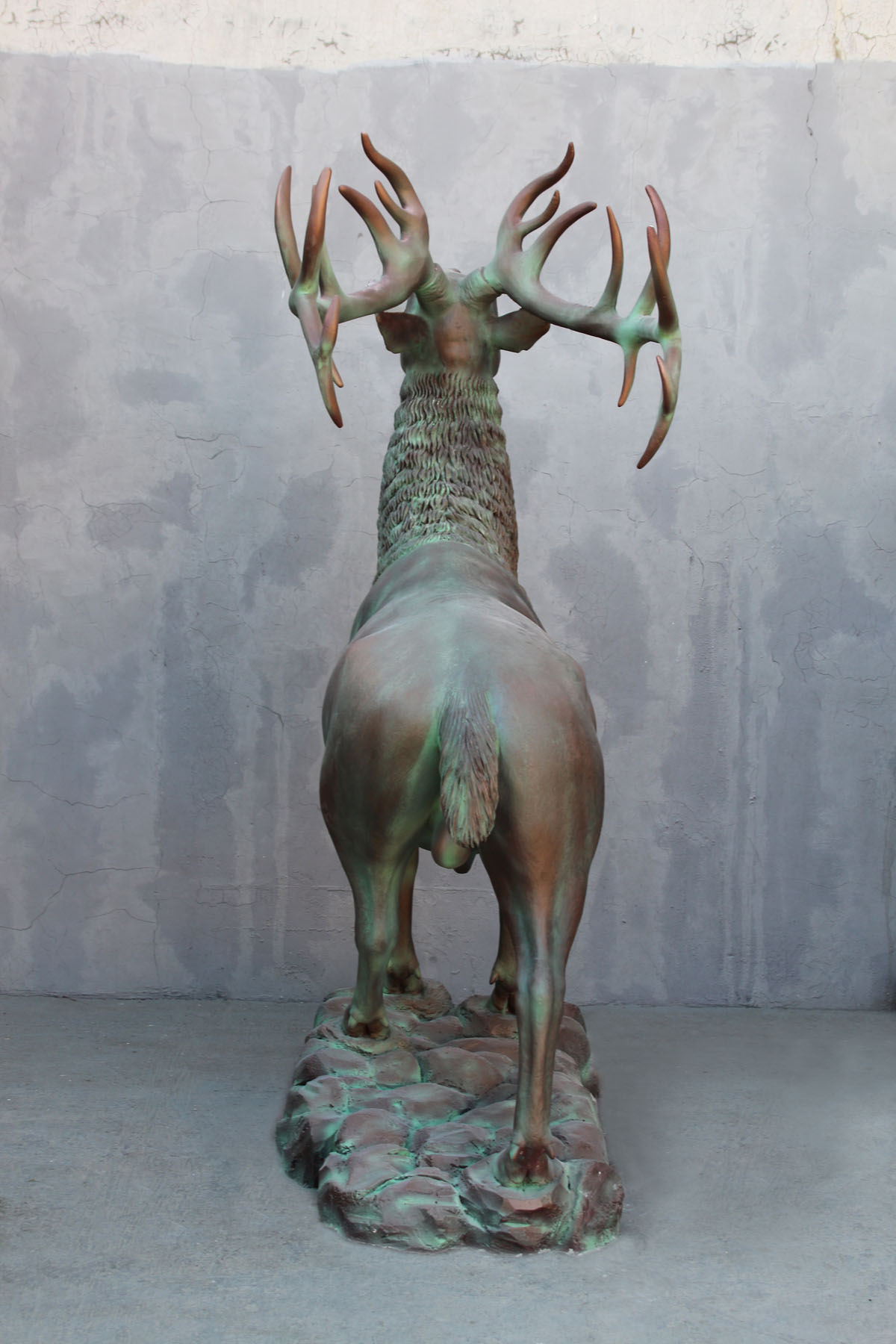 Elk in Verdi Bronze Finish - Click Image to Close