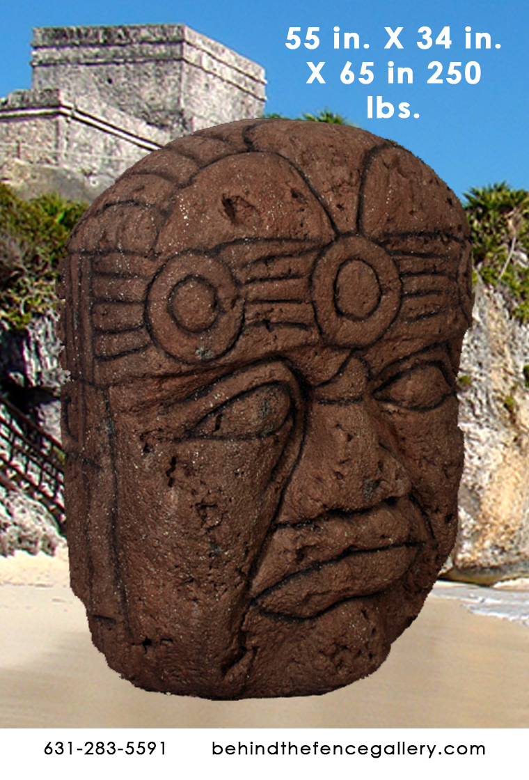 Grand Olmec Head Statue