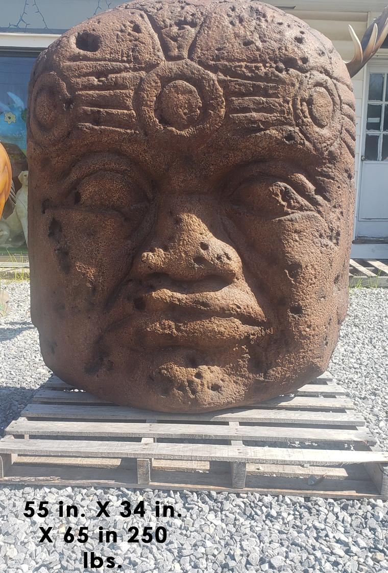 Grand Olmec Head Statue