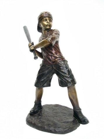 Bronze Baseball Batter Boy