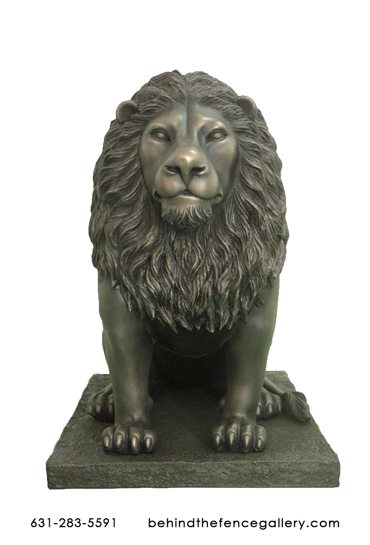 Sitting Lions With Base (PAIR)