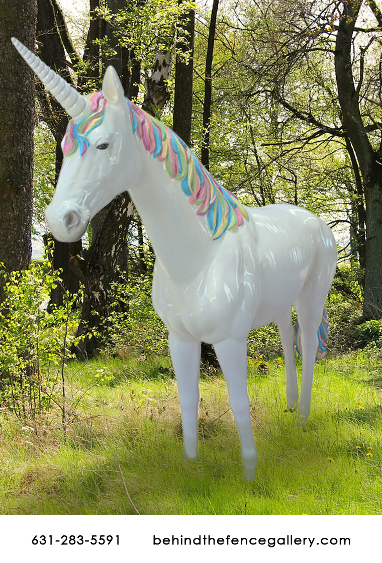 Large Rainbow Unicorn Statue