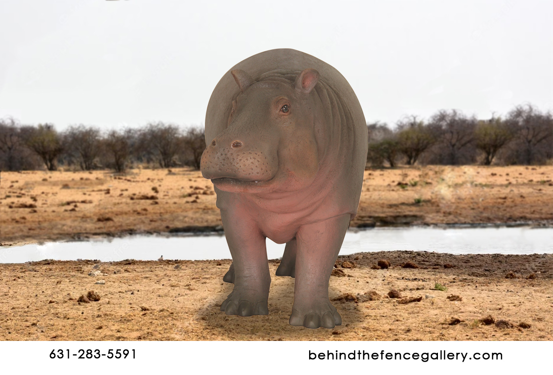 Life Size Baby Hippo Statue