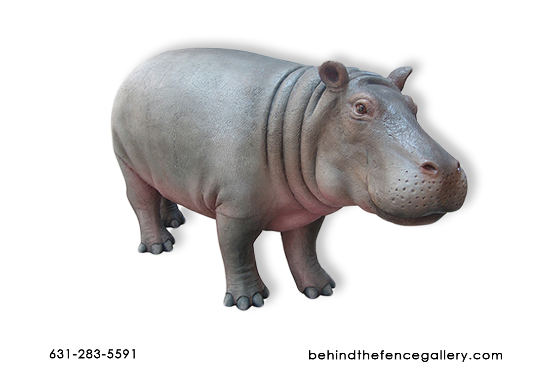 Life Size Baby Hippo Statue