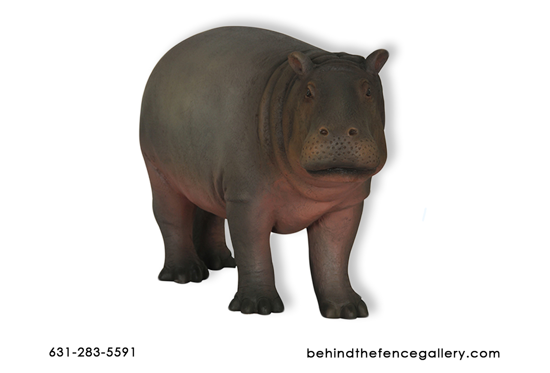 (image for) Life Size Baby Hippo Statue