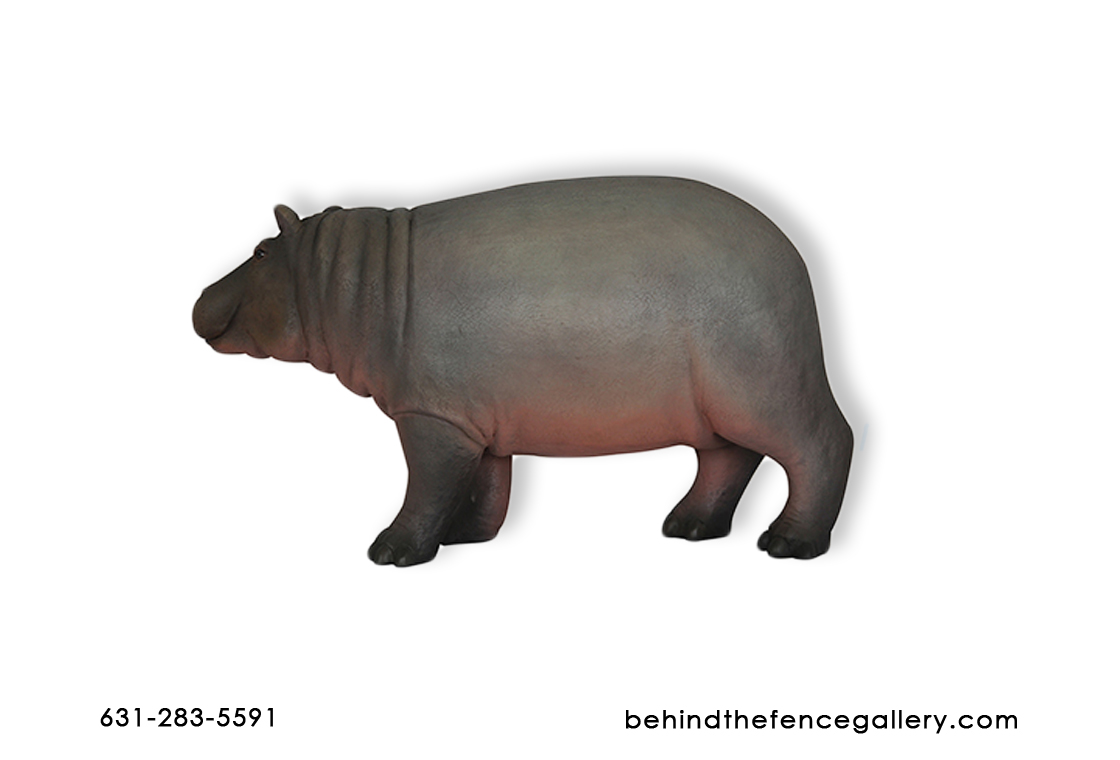 (image for) Life Size Baby Hippo Statue