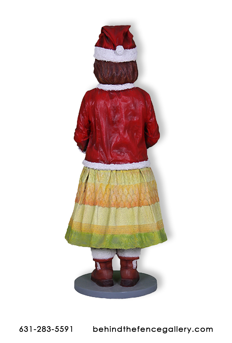 (image for) Christmas Caroler Girl Statue