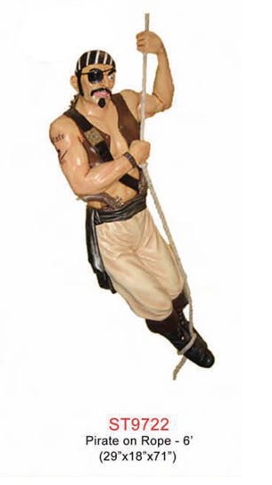 Pirate on a Rope 6 ft. - Click Image to Close