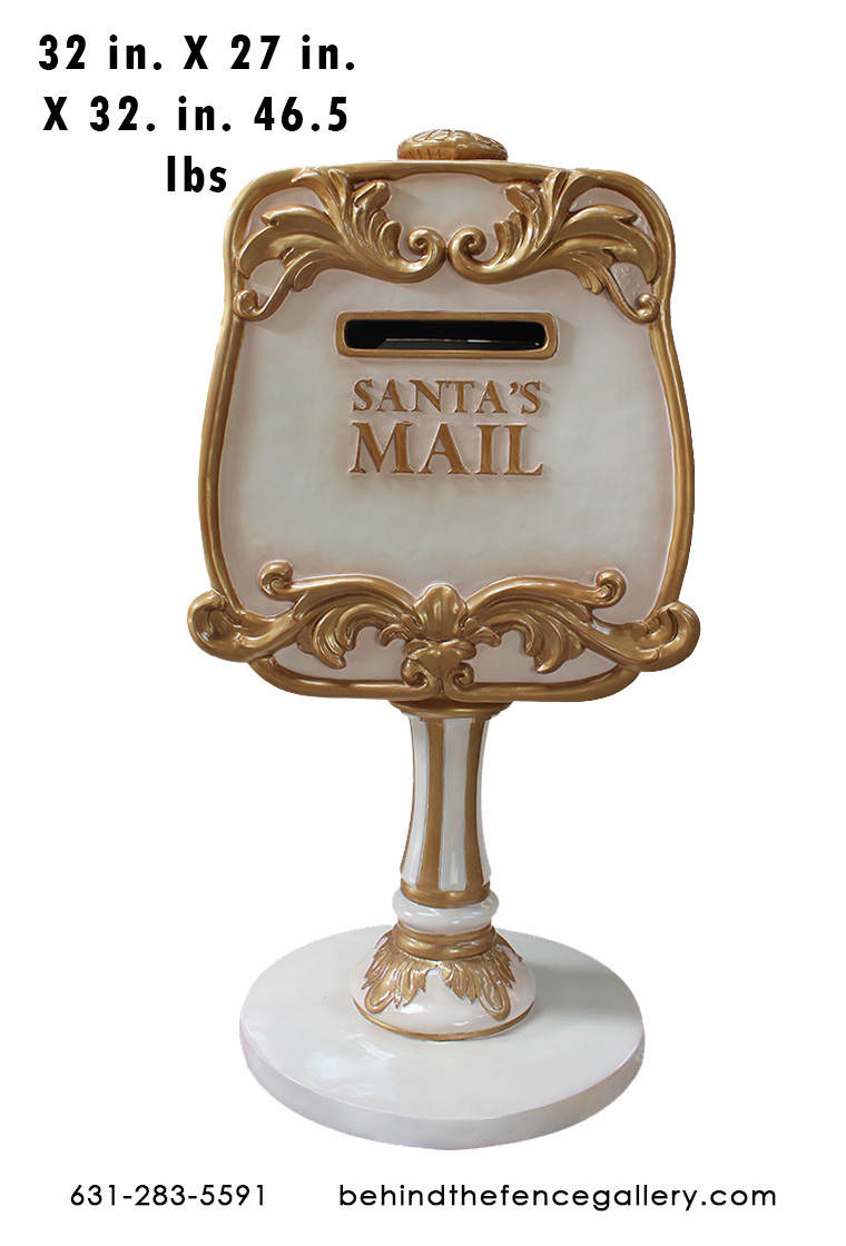 Santa's Mailbox (White/Gold)