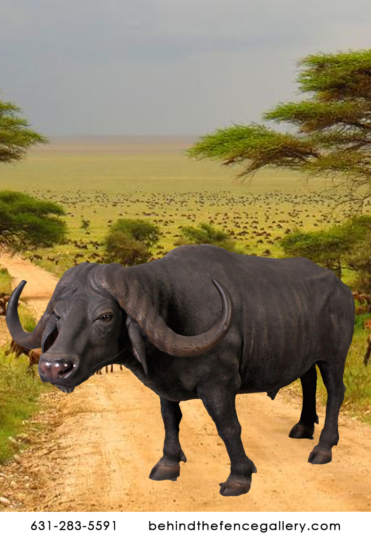 African Buffalo Statue