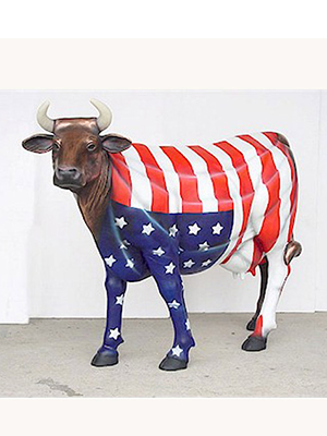 " America The Beautiful " Cow (with or without Horns)