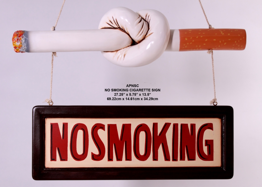 No Smoking Cigarette Sign / Fiberglass