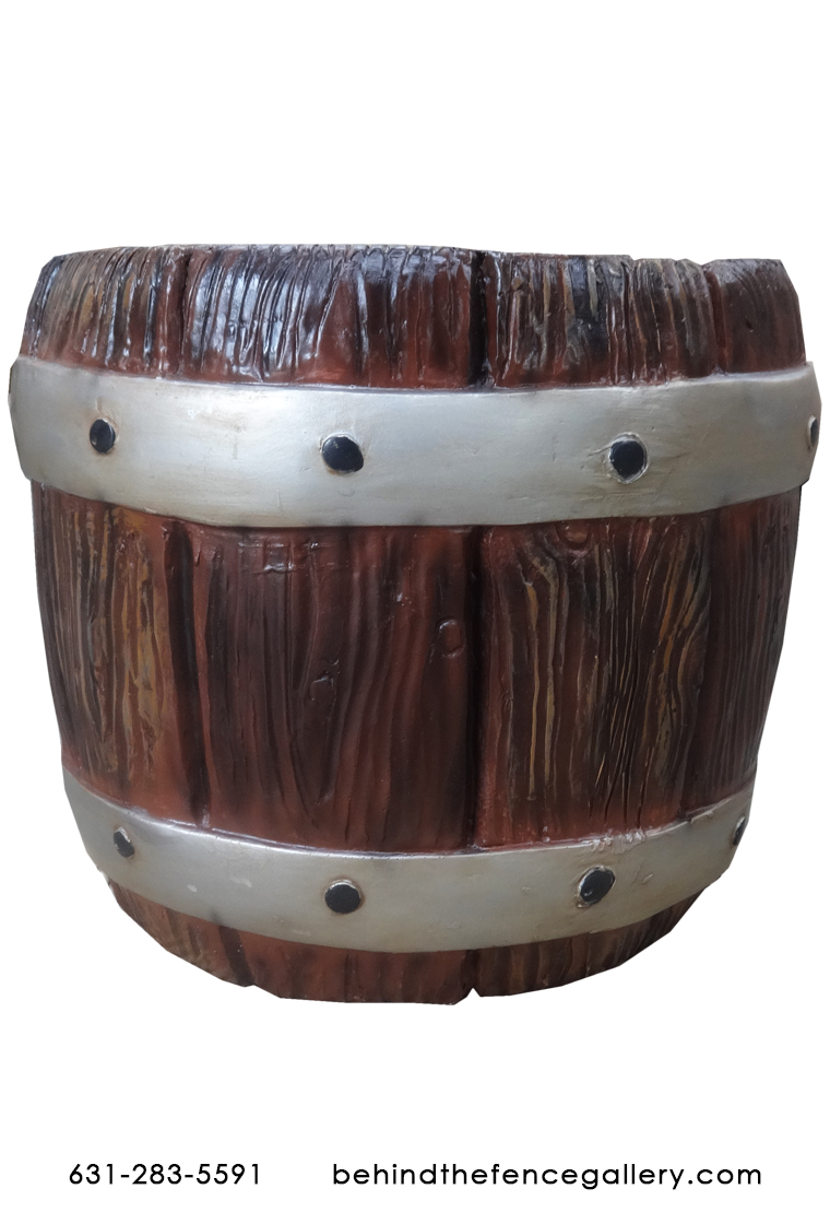 Small Open Fiberglass Pirate Barrel