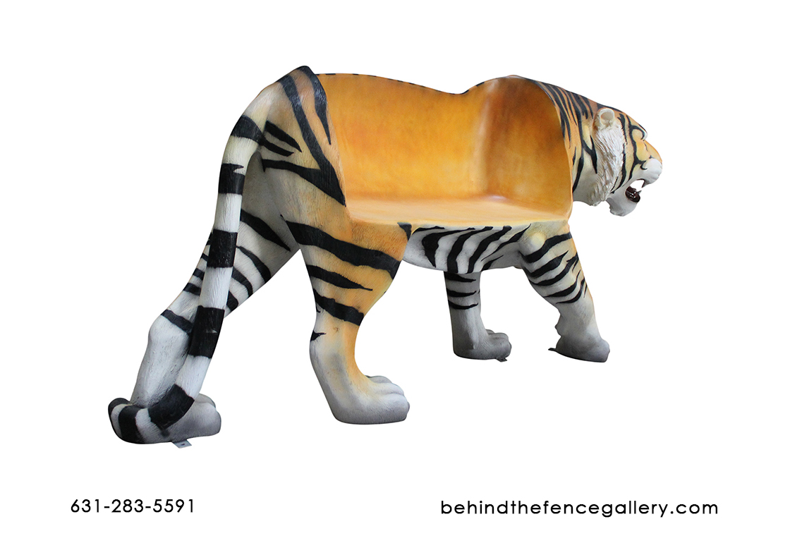 (image for) Tiger Bench Statue Safari Theme Prop