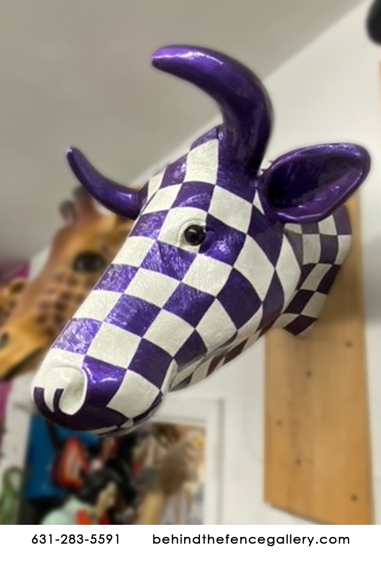 (image for) Checkered Cow Head