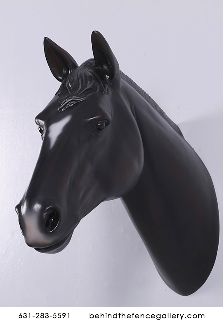 Black Horse Head Wall Mount