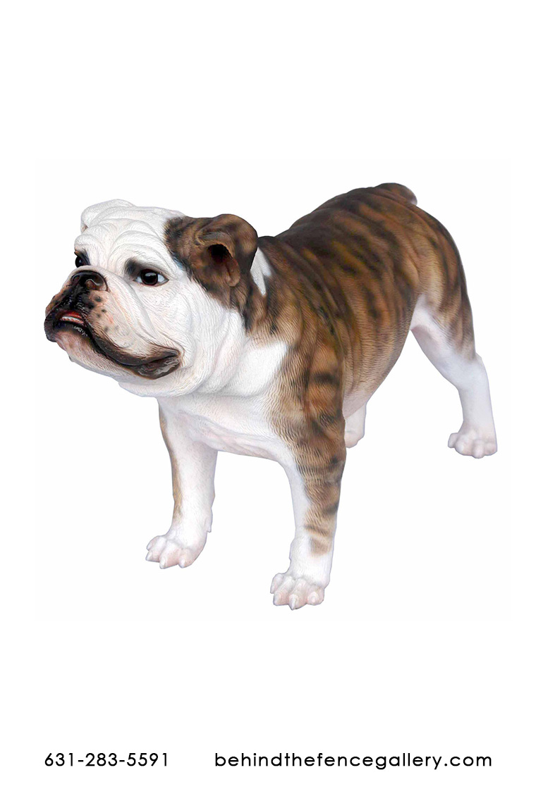 Brindle Bulldog Statue