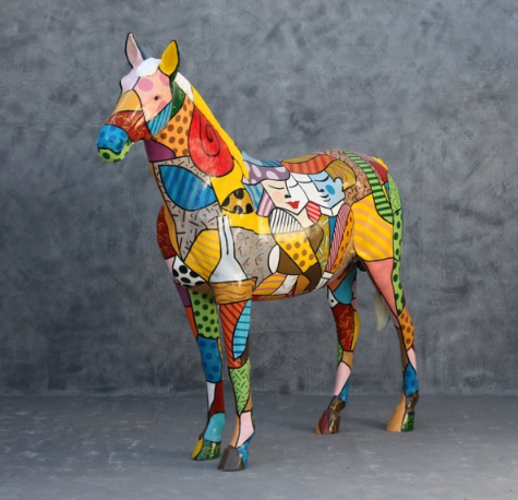 Life Size Fiberglass Pop Art Horse
