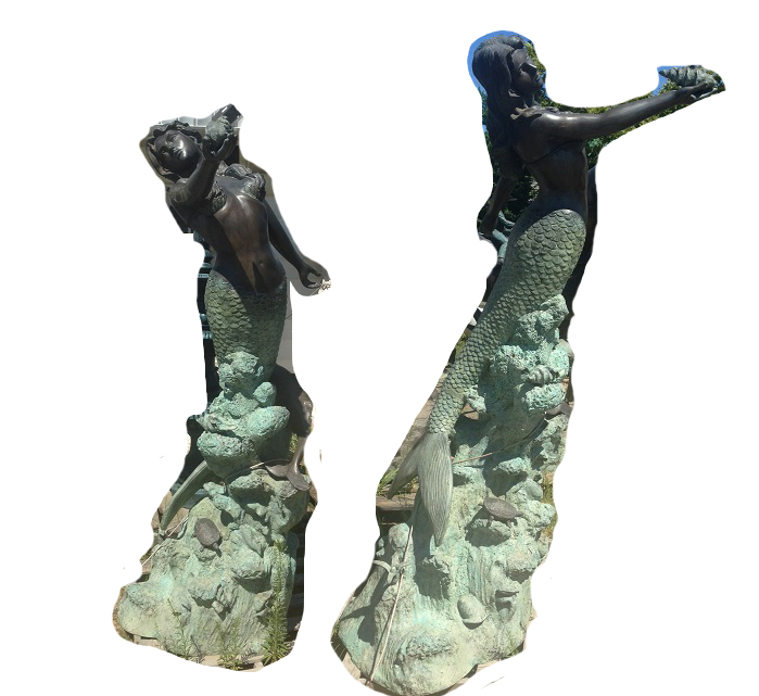 Bronze Sea Mermaid on Base