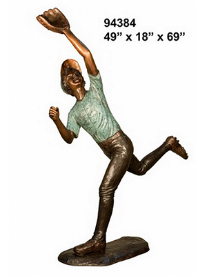 Bronze Baseball Fielder