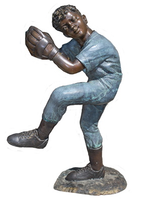 Bronze Baseball Pitcher, Kid