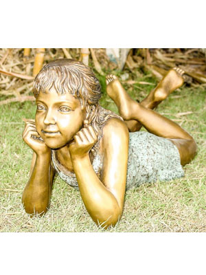 Bronze Lying Girl