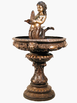 Bronze Boy Catching Fish Fountain