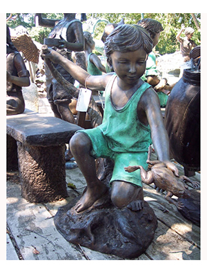 Bronze Boy with Frog