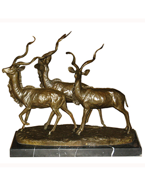 Bronze 3 Caribou Statue