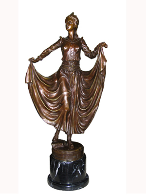 Bronze Dancer with Marble Base