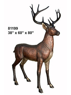 Bronze Deer Buck Statue