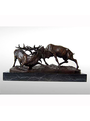 Bronze Fighting Elks