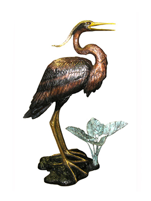 Bronze Heron on Base