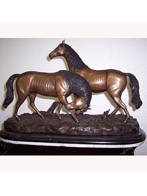 Bronze Two Horses