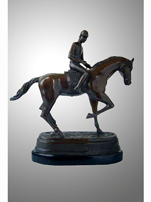 Bronze Horse with Jockey