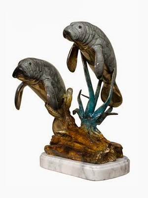 Bronze Manatee Statue