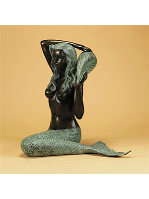 Bronze Mermaid Holding Shell