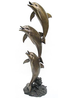 Bronze Dolphins Fountain