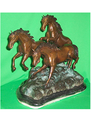 Bronze Three Horses