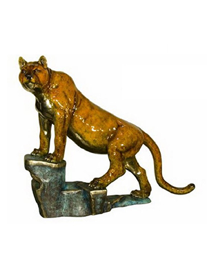 Bronze Tiger On The Rock