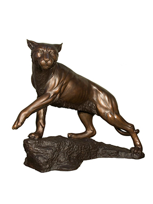 Bronze Wildcat Statue