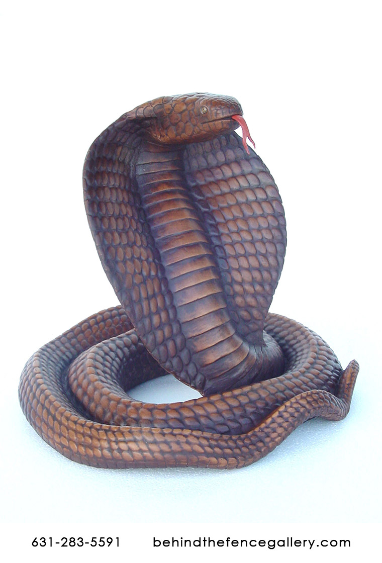 Brown King Cobra Statue