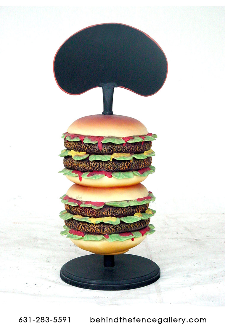 Hamburger Stand with Menu Sign