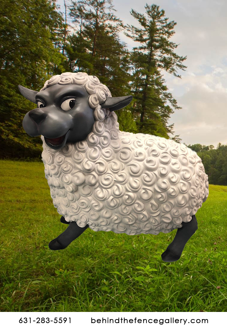 Cartoon Sheep (Annoyed) Statue