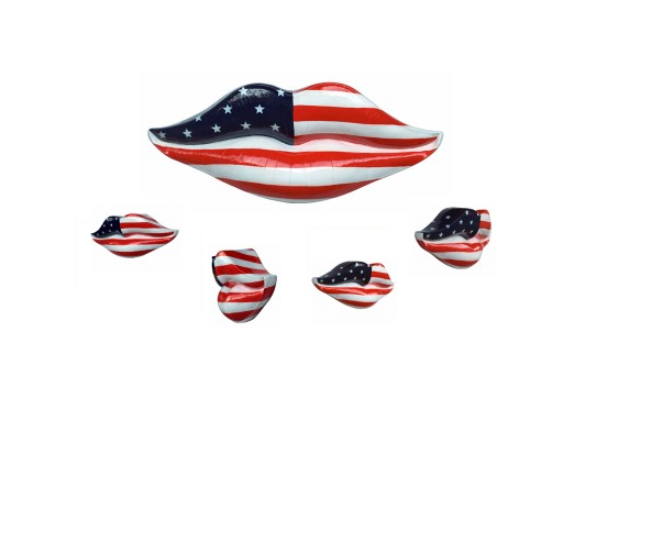 American Flag Lips Wall Decor - Click Image to Close