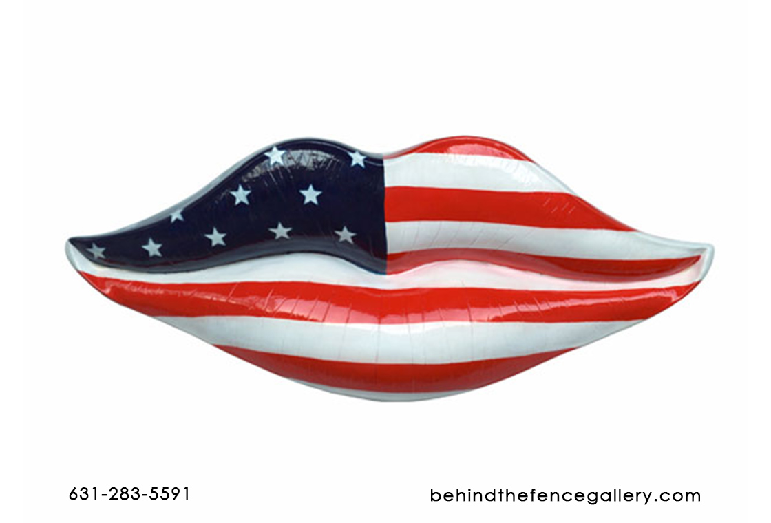 American Flag Lips Wall Decor